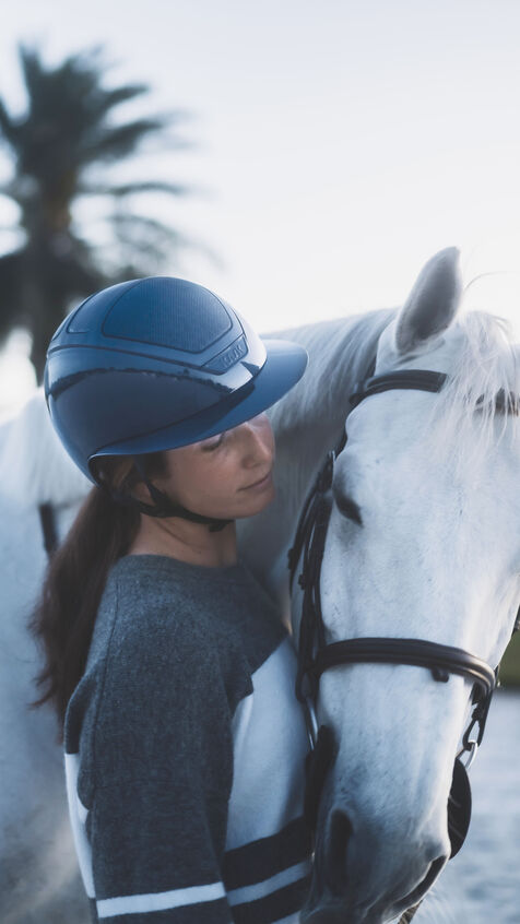 KASK Star Lady Pure Shine Reithelm in Blau